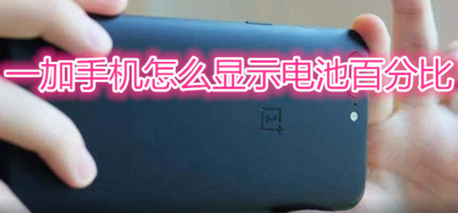 电池百分比：一加手机显示电池百分比设置教程